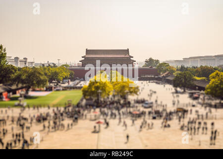 Ancient royal palaces of the Forbidden City in Beijing,China Stock Photo