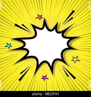 Retro speech bubble on yellow background, stock vector Stock Vector