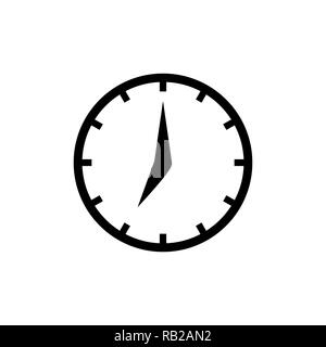 Clock icon. Black and white clock arrows Stock Vector