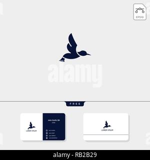 Flying Bird Outline Logo template vector illustration and logo inspiration for corporate, business card design include Stock Vector