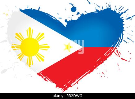 Philippines flag, vector illustration on a white background Stock Vector