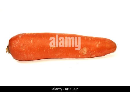 One whole carrots isolated on a white background. Isolate. Stock Photo
