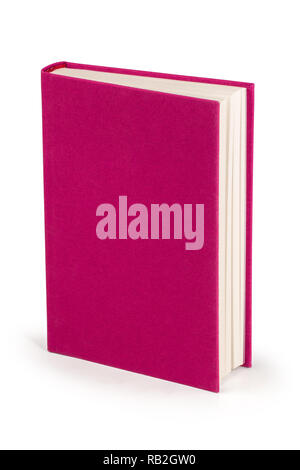 purple blank hardcover book with clipping path Stock Photo