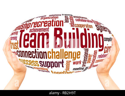 Collaboration word cloud hand sphere concept on white background Stock ...