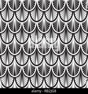 art deco monochrome seamless pattern Stock Vector