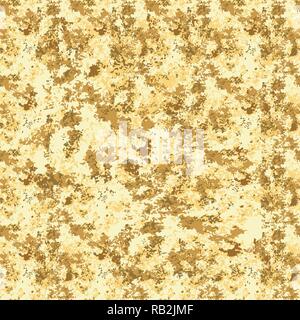 Seamless vector texture. Yellow Grunge pattern background with attrition, cracks and ambrosia. Old style vintage design. Graphic illustration Stock Vector