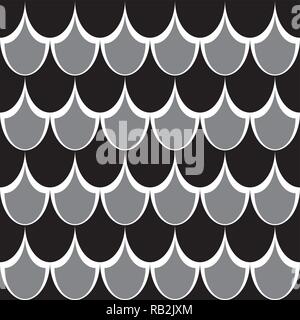 monochrome scale seamless pattern Stock Vector