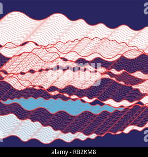Abstract multicolored background with different color elements and waves Stock Vector