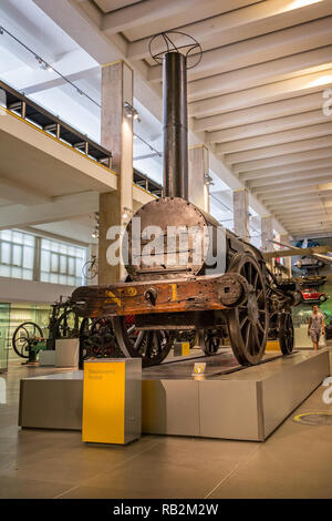 Steam train display at the Museum of Science and Industry in Manchester ...