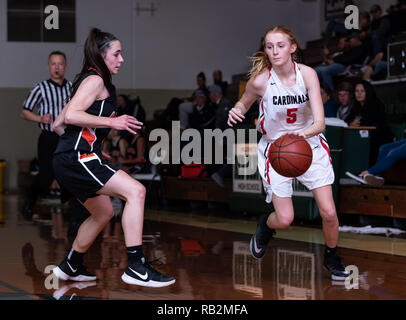 Basketball action with Arcata vs. Corning High School  in Red Bluff, California. Stock Photo