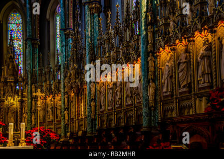 Notre-Dame Cathedral Basilica in Ottawa Ontario Canada Stock Photo