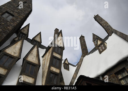 Osaka, Japan. 31st Dec, 2018. Part of the structure of The Wizarding World of Harry Potter can be seen at Universal Studios Osaka in Japan. Monday, December 31, 2018. Photo by: Ramiro Agustin Vargas Tabares Credit: Ramiro Agustin Vargas Tabares/ZUMA Wire/Alamy Live News Stock Photo