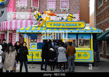 Osaka, Japan. 31st Dec, 2018. A pop corn stand at Universal Studios Osaka in Japan. Monday, December 31, 2018. Photo by: Ramiro Agustin Vargas Tabares Credit: Ramiro Agustin Vargas Tabares/ZUMA Wire/Alamy Live News Stock Photo