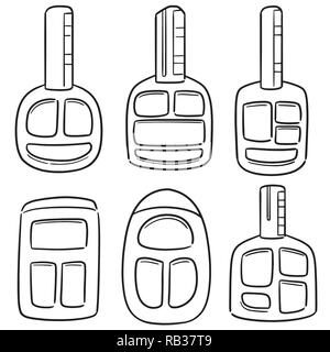 vector set of car keys Stock Vector