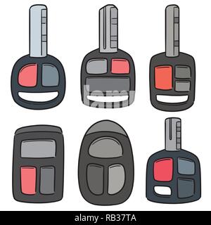 vector set of car keys Stock Vector