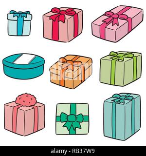 vector set of gift box Stock Vector