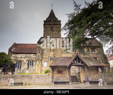 St Mary Magdalene and St Denys parish church, Midhurst, West Sussex, UK Stock Photo
