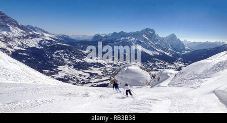 Skiing in Fieberbrunn, Austria Stock Photo