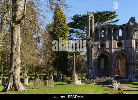 Dryburgh Abbey, Scotland, near Melrose in the Borders. Stock Photo