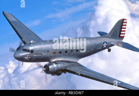 Douglas DC-3-C-47 Transport Airplane Stock Photo