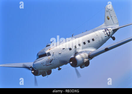 Douglas DC-3-C-47 Transport Airplane Stock Photo