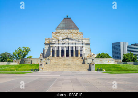 Shrine of Remembrance in Melbourne, Victoria, Australia Stock Photo