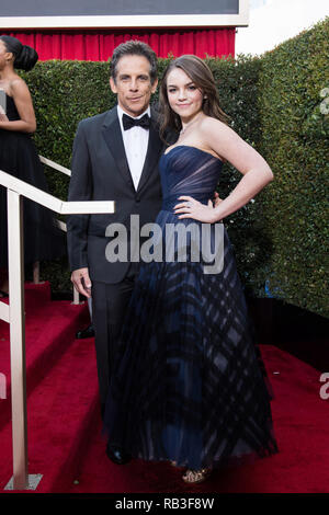 Ben Stiller and Ella Olivia Stiller attend the premiere of "Night at