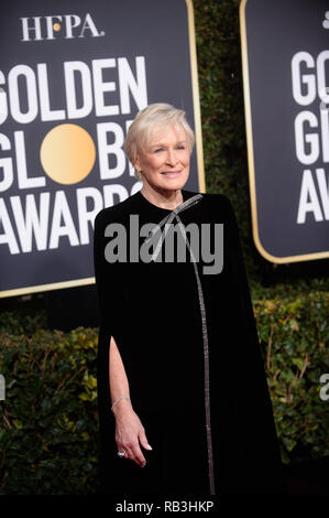 Nominee Glenn Close attends the 76th Annual Golden Globe Awards at the Beverly Hilton in Beverly Hills, CA on Sunday, January 6, 2019. Stock Photo