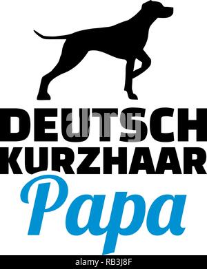 German shorthaired pointer dad german with blue words Stock Vector