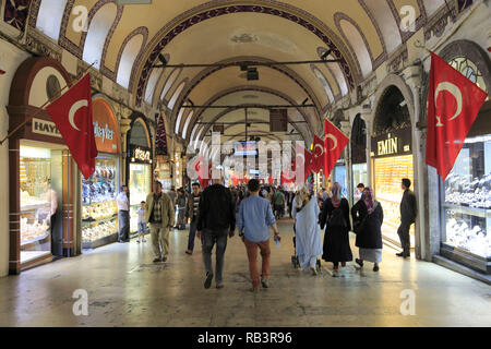 Grand Bazaar, Kapali Carsi, Market, Old City, Istanbul, Turkey, Europe Stock Photo