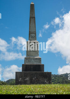 Memorial to Potatau Te Wherowhero, first Maori King, Octagon Reserve, Ngaruawahia, New Zealand Stock Photo