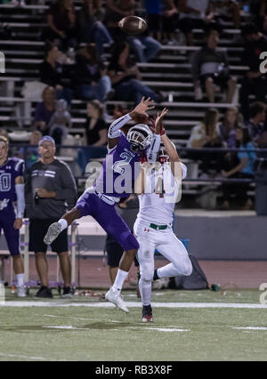 Varsity football action with Eureka vs, Shasta High School in Redding ...