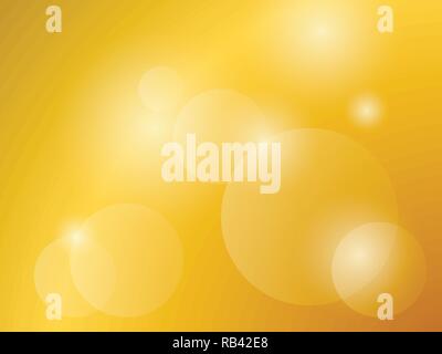 Abstract light background. Bokeh effect. Light on golden gradient. Vector illustration Stock Vector