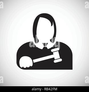 Judge icon on white background for graphic and web design, Modern simple vector sign. Internet concept. Trendy symbol for website design web button or Stock Vector