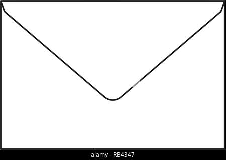 Line art black and white letter Stock Vector