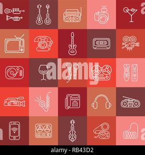 Entertainment Line Icons Stock Vector Image & Art - Alamy