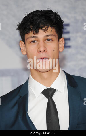06 January 2019, Bavaria, München: The actor Emilio Sakraya comes to the premiere of his film 'Kalte Füße' at the Mathäser Kino. The comedy can be seen in cinemas from 10 January. Photo: Ursula Düren/dpa Stock Photo