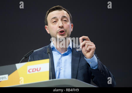 Paul ZIEMIAK, chairman of the Junge Union, in his application speech as CDU secretary general, 31st CDU party conference 2018 in Hamburg from 6.- 8.12.2018, 08.12.2018 | usage worldwide Stock Photo