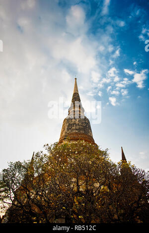 A Wat Yai Chai Mongkhon in Ayutthaya, Thailand. Stock Photo