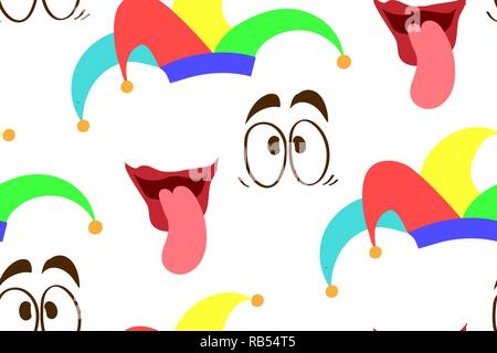 Funny seamless background for April Fool Day, Vector illustration Stock Vector