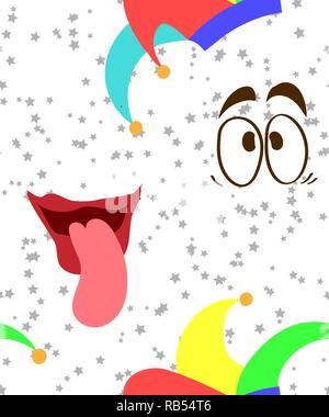 Funny seamless background for April Fool Day, Vector illustration Stock Vector