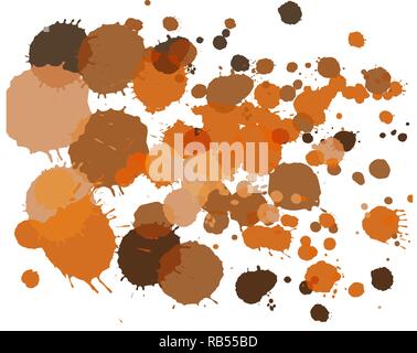 Paint stains grunge background vector. Colored ink splatter, spray