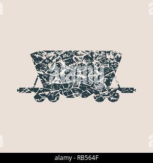Freight wagon icon. Stock Vector