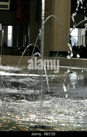 The dancing water fountains on The Avenue of Cleveland's Tower City Center Stock Photo