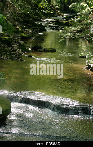 The Rocky River, in Olmsted Falls, Ohio Stock Photo