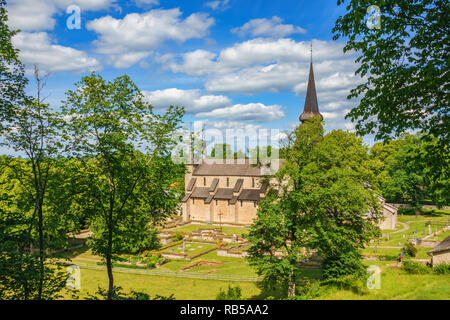 Varnhems monastery church in Sweden in a beautiful landscape Stock Photo