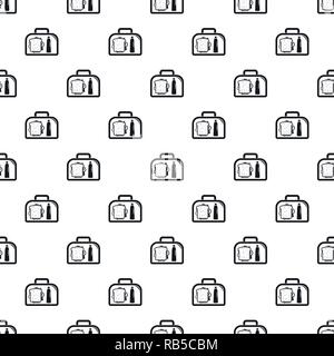 Lunch sandwich box pattern seamless vector repeat geometric for any web design Stock Vector