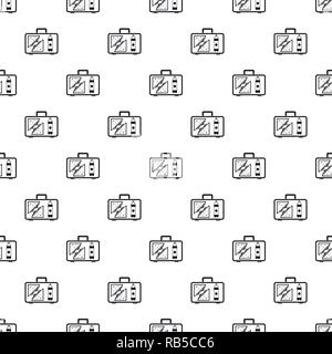 Handbag lunch pattern seamless vector repeat geometric for any web design Stock Vector