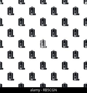 Travel bag lunch pattern seamless vector repeat geometric for any web design Stock Vector