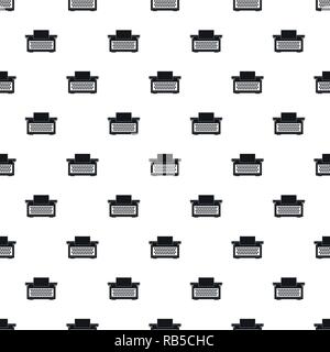 Vintage typewriter pattern seamless vector repeat geometric for any web design Stock Vector